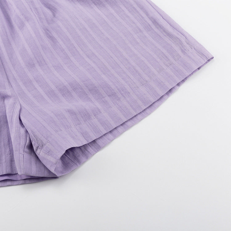 Viola™ - Effortlessly Chic Button-Up & Shorts Combo